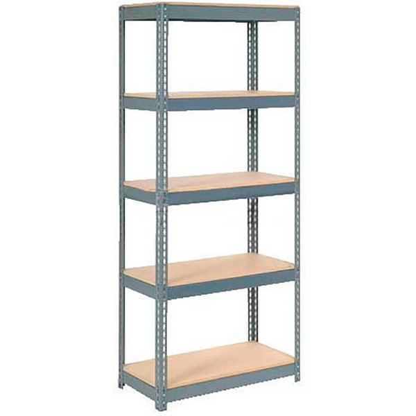 Global Industrial Extra Heavy Duty Shelving 36W x 24D x 72H With 5 Shelves, Wood Deck, Gry B2297223